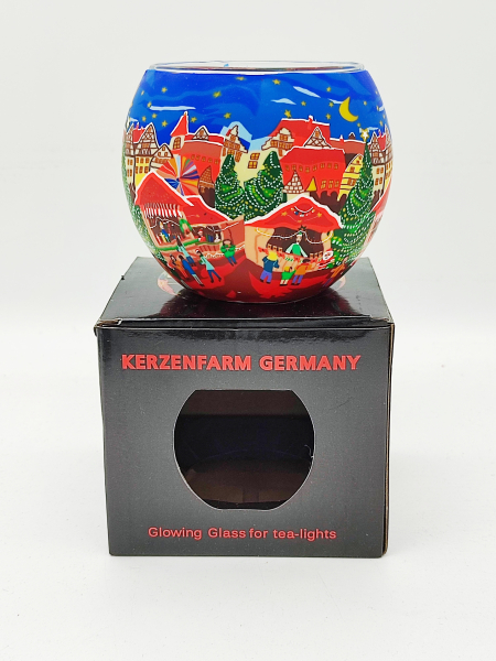 Illuminated Glass - Christmas market at night